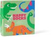 Happy Socks Kids 4-Pack Wild Dinos Socks Gift Set - Unisex - Light Blue - Dierenprint - 12-24 maanden