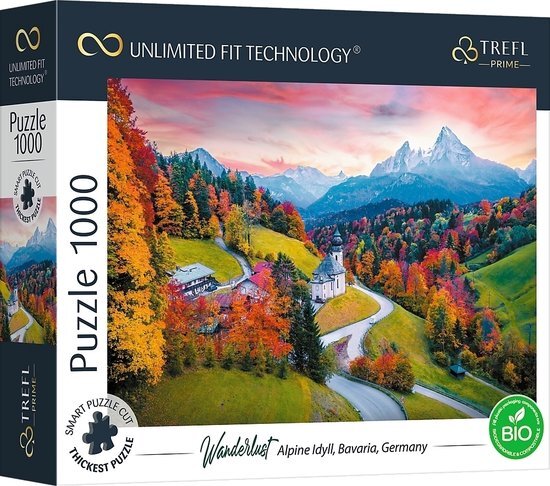 Trefl Prime - Uft Puzzel Wanderlust: Alpine Idyll, Bavaria, Germany -1000 Elementen, Dikste Kartonnen, Bio, Eko, Alpen, Beieren, Bergen, Vermaak Voor Volwassenen En Kinderen Vanaf 12 Jaar