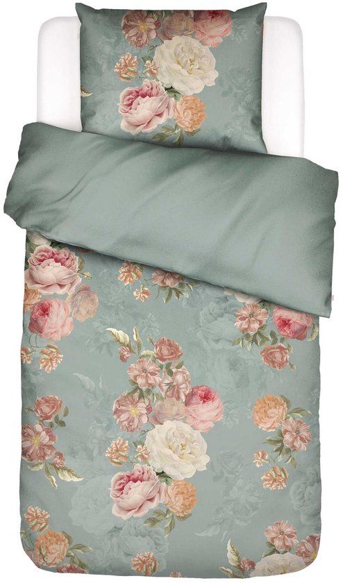 Essenza Orianna Dekbedovertrek Dusty teal - Eenpersoons – 140x200/220 cm