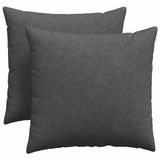 vidaXL - Zitkussens - 2 stuks - Donkergrijs - 45 x 45 cm - Corduroy stof