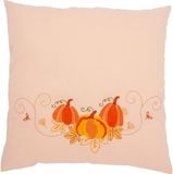Vervaco Borduurkussen kit - 40 x 40cm - Herfstpompoenen