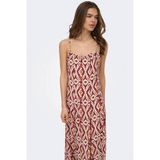 ONLY Rood Viscose Maxi Zomerjurk met Print