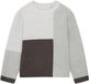 Tom Tailor Pull Garçon Gris Colorblock Col Rond Manches Longues Coupe Regular Acrylique