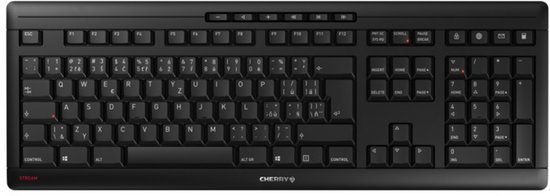 Cherry Stream Wireless toetsenbord Universeel RF draadloos + USB QWERTZ Tsjechisch Zwart
