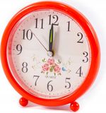 Réveil enfant avec motif floral - Horloge de table analogique coloré - Décoratif et fonctionnel