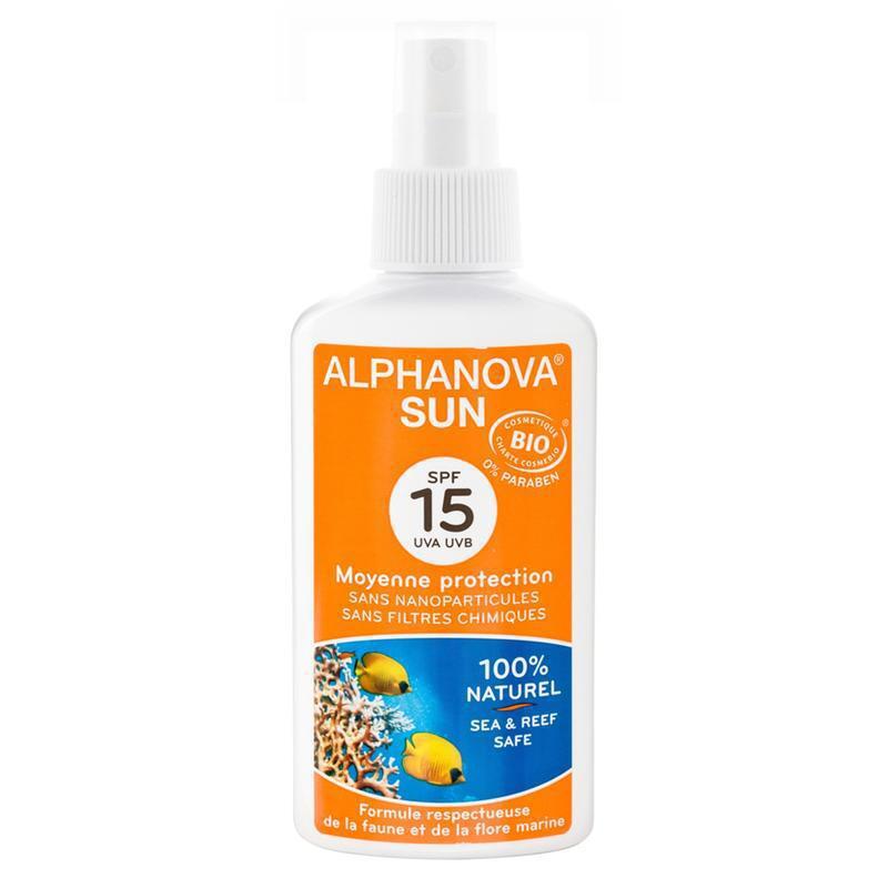 Alphanova Sun Natuurlijke Zonnebrandspray factor 15