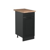 Vicco Keukenonderkast R-Line, Antraciet landelijk/Antraciet, 40 cm goudkleurig eiken werkblad