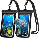 UNBREAKcable Waterdichte telefoonhoes - [2 stuks] tot 7,0 inch IPX8 onderwater telefoontas, waterdichte hoes voor zwemmen, voor iPhone 13 Pro, 13, 12, 11, XS, X, XR, SE 8, 7, 6, Samsung XiaoMi Huawei