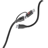 Cellularline USBDATABLOCKC2C15K USB-kabel 1,5 m USB C 60 W Zwart