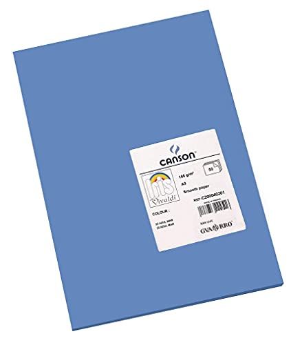 Canson Iris Vivaldi A3 185 gsm glad kleurpapier - Azure Blue (50 vellen)