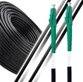 Elfcam® - 50m Outdoor Glasvezel Kabel, LC/APC naar LC/APC OS2 Simplex, Single Mode, Kabel Diameter 5,0 mm, 50 Meter