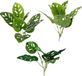 TopArt 3 stuks - Monstera - Monkey Leaf - Gatenplant - kunstplant - 7 bladeren - Ø 30cm - hoogte: 30cm