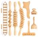 Ensemble de 8 Rouleaux de Massage en Bois - Pour le Modelage Corporel et le Drainage Lymphatique
