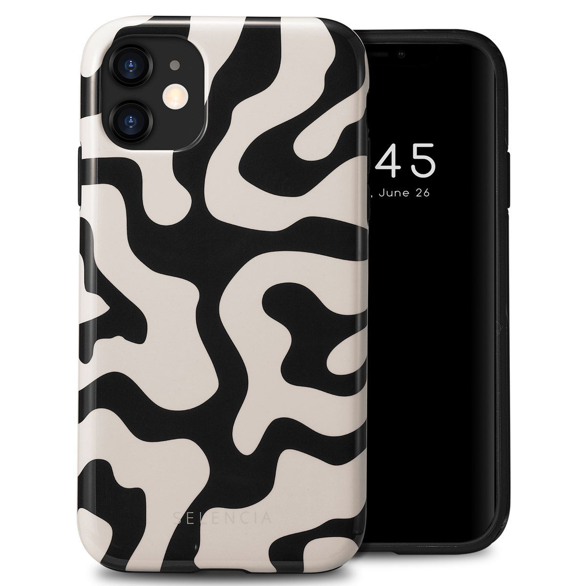 Selencia Vivid Tough Backcover voor de iPhone 11 - Art Wave Black