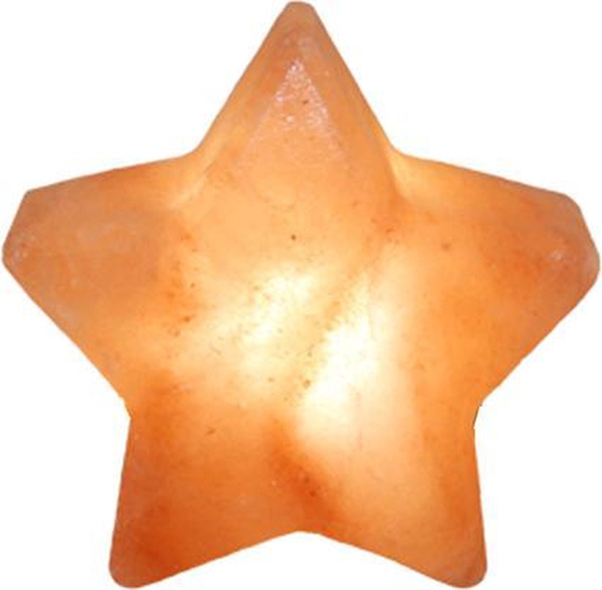 Himalaya Zoutkristal Led Lamp Ster Oranje - 9x5,5 cm - uniek cadeau