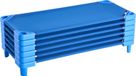 Lit d'enfant empilable/canapé-lit, bleu - set de 6 pièces - Dimensions 130x57x15cm - Lit d'enfant confortable