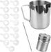 Ibenzoa® Set complète pour latte art et préparation de café avec pichet à lait et accessoires, 600 ml