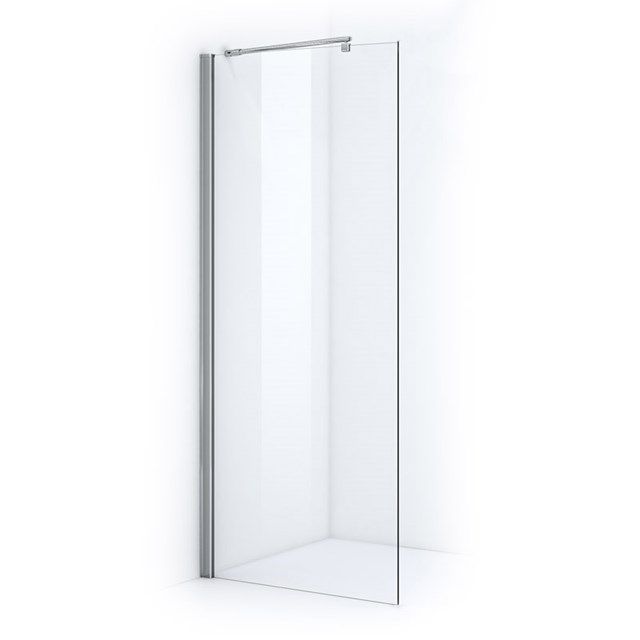 Maxaro Douchewand Inloopdouche Zircon Comfort 90cm Veiligheidsglas 6 mm Chroom