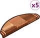 vidaXL - Trapmatten - zelfklevend - 5 st - 65x21x4 cm - bruin