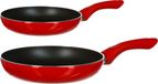 Secret de Gourmet Poêles Milano - 2 pièces - Ø24 & Ø31 cm - Rouge/Noir