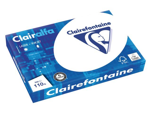 Clairefontaine Kopieerpapier Clairalfa A3 110gr wit 500vel