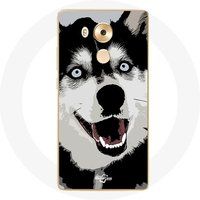 Maniacase Etui voor Huawei Mate 8 Siberische Husky blauwe ogen