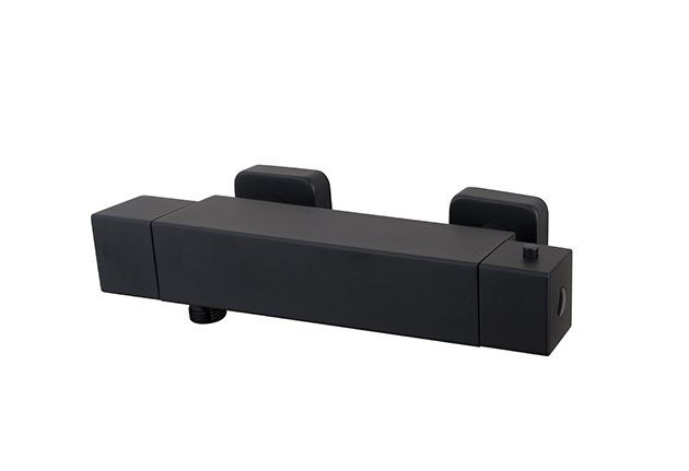 Wiesbaden Rombo Eco Thermostatische Douchemengkraan 15 cm Mat Zwart