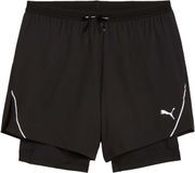 Puma Run Ultraweave 2 In 1 Short Zwart Heren XL