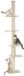 Carton arbre à griffer pour chat - Arbre à griffer jusqu'au plafond - Hauteur réglable 225–275 cm - Quatre niveaux - Base stable avec protection anti-basculement - Revêtement doux en peluche - Vert olive
