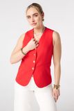 MS Mode Gilet Lang gilet Rood