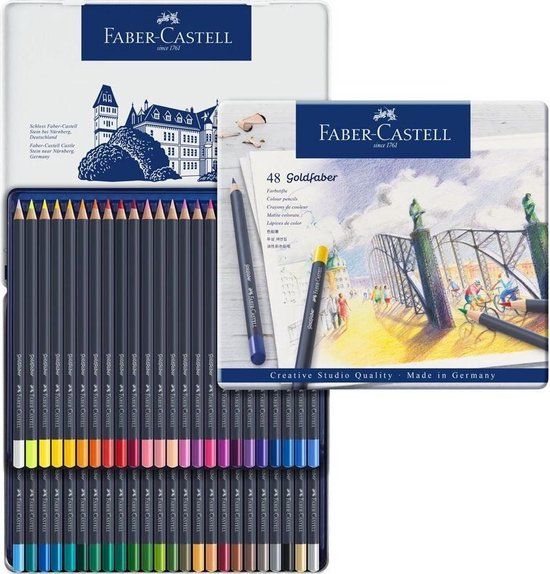 Faber-Castell Goldfaber Metal - 48 Kleurpotloden - Rond - Hout - Duitsland