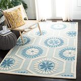 Safavieh gestructureerd tapijt, CAM715 CAM715 160 x 230 cm Blau/Elfenbein