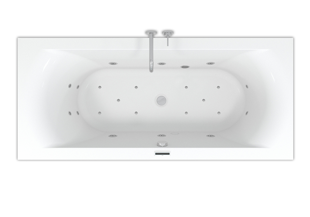 RIHO Lima bubbelbad Easypool 3.1 systeem touch bediening 170x75 wit
