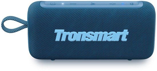 Tronsmart Trip 2 Portable Speaker 10W Enhanced Bass 20H Play IPX7 Waterproof Clip On Stereo Pair Voice Assistant Blue