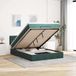 Maison Exclusive - Cadre de lit ottoman avec matelas vert foncé 140x190 cm velours