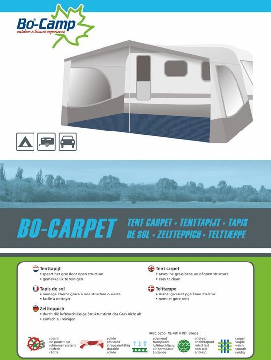 Bo-Camp Tenttapijt - Bo-carpet - 3 X 6 Meter - Blauw