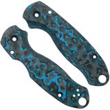 Flytanium Spyderco Para 3 Lotus Scales FLY1361AS Arctic Storm Carbon Fiber
