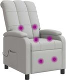 vidaXL Relaxstoel Wolkgrijs Stof