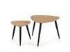 Ensemble de deux tables gigognes avec plateaux chêne doré