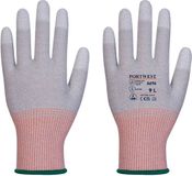 Portwest LR13 ESD PU vingertop snijhandschoen - Grijs/wit - XL