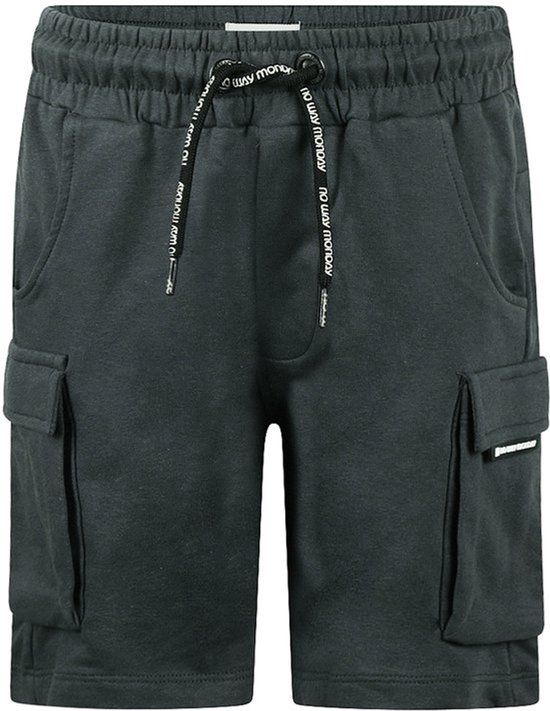 No Way Monday Jongens Short Antraciet maat 164