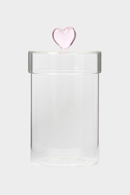 Sissy-Boy Glazen pot Roze hartje