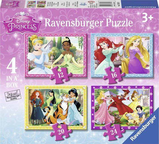 Ravensburger Disney Princess Puzzle - 12+16+20+24 Pieces - Kids Puzzle
