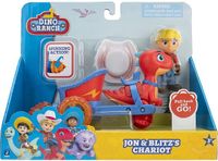 Jazwares Dino Ranch DNR0010 Jon en Blitz gevechtsauto voertuig met figuur, speelgoed vanaf 3 jaar, meerkleurig