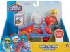 Jazwares Dino Ranch DNR0010 Jon en Blitz gevechtsauto voertuig met figuur, speelgoed vanaf 3 jaar, meerkleurig