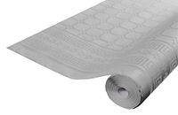 Discount Wedding: waterafstotend damastpapieren tafelkleed, rol 25 en 50 meter, grijs