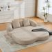 OKWISH Slaapbank 157 Cm - 2-Zits Uitklapbare Bedbank Met 2 Kussens - Khaki