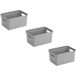 Bellatio Decorations Sunware Opbergbox Sigma - 3 stuks - Kunststof - Grijs - 5 liter