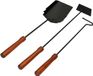Unyqoos® Set complète d'outils de cheminée avec tisonnier, balai et pelle pour une utilisation en toute sécurité