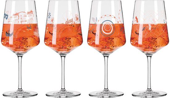Ritzenhoff Cocktailglazen - Zomers Design - 4 Stuks - Kristalglas - 544ml
